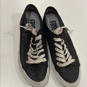 Frye Gia  Low Black Leather Sneakers for Women